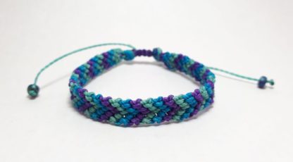 Blauw Armbandje Met Paars Accent