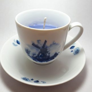 Donkerblauwe Kaars In Blauw Kopje
