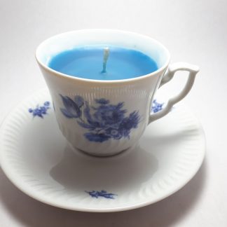 Blauwe Kaars In Bloemenkopje