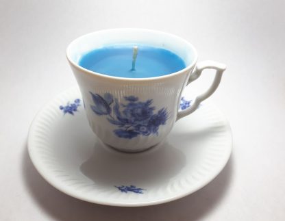 Blauwe Kaars In Bloemenkopje