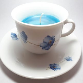Blauwe Kaars In Bloemenkopje