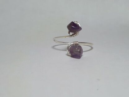 Gedraaide Ring Edelsteentjes Paars