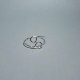 Cancer/Kreeft Zodiac Sign Ring zilver/goud