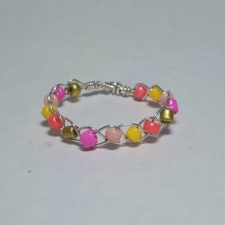 Zomerkleuren Kraaltjes Gevlochten Ring